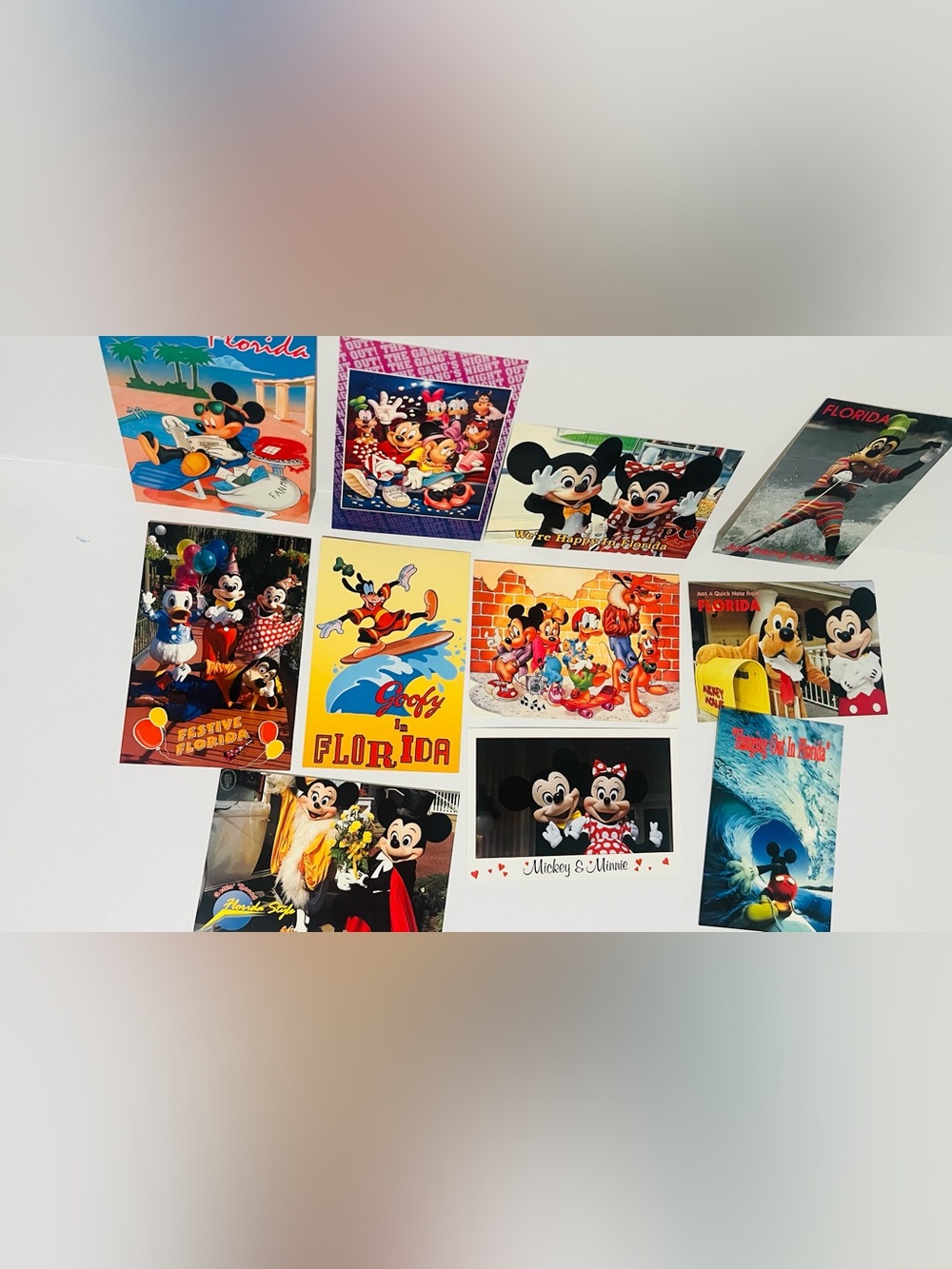 Vintage Disney Postcard Lot - Colorful Mickey & Friends Collection